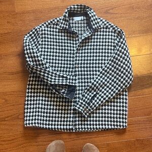 ASOS Black and White Checkered Shirt Jacket